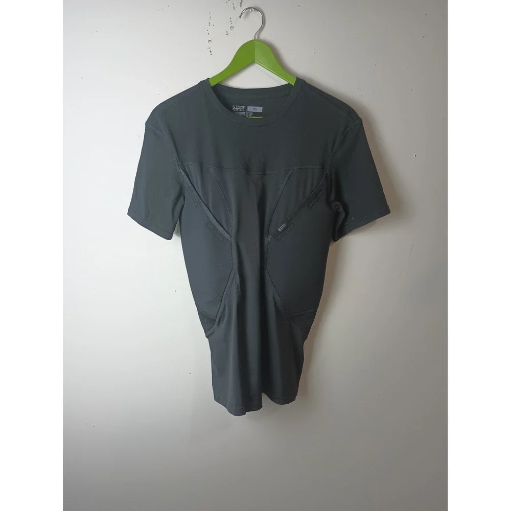 5.11 Tactical Holster Shirt Mens Medium Black Concealed Carry Compression Tee